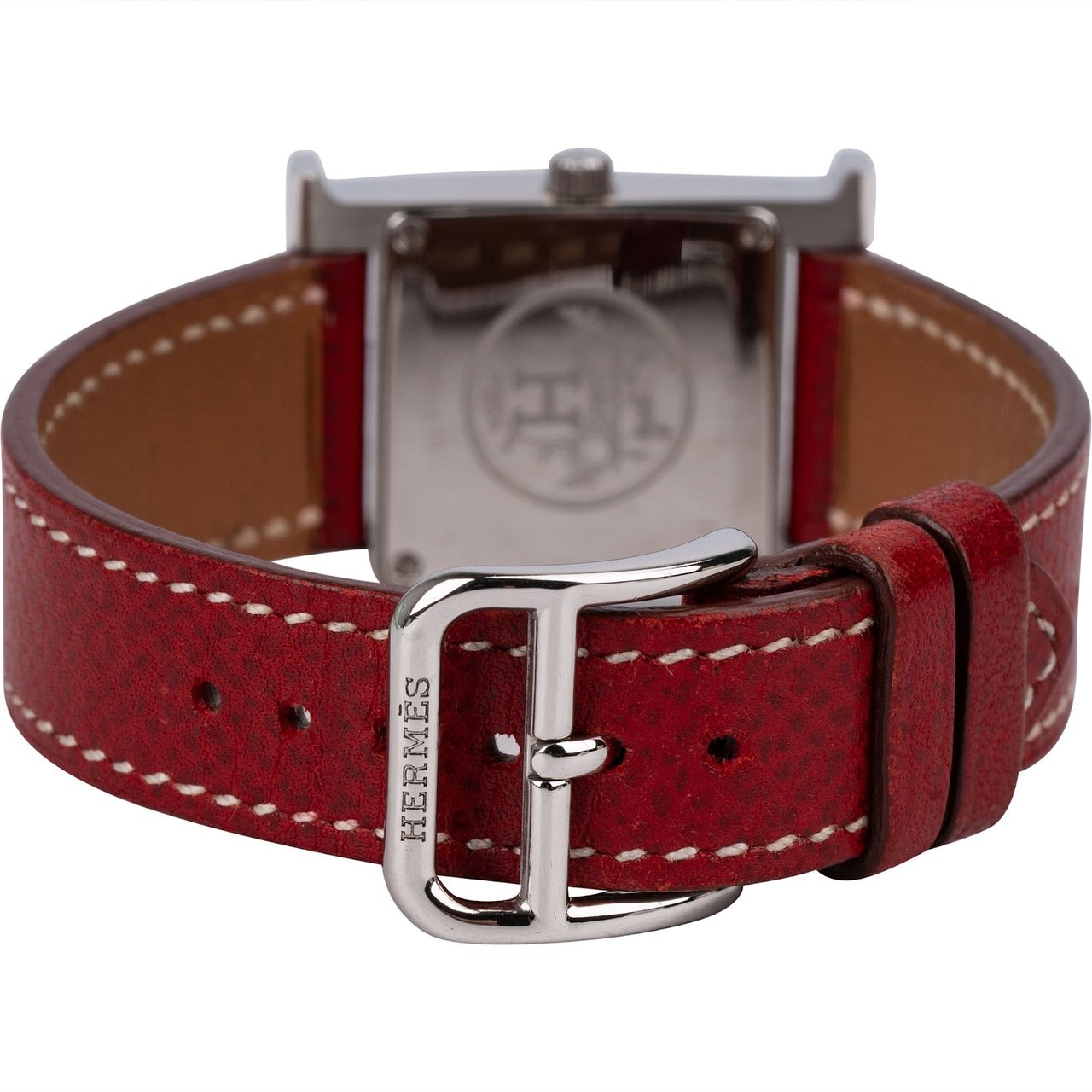Hermès Hermès Silver Tone Heure H Women Watch HH1.210 Rood