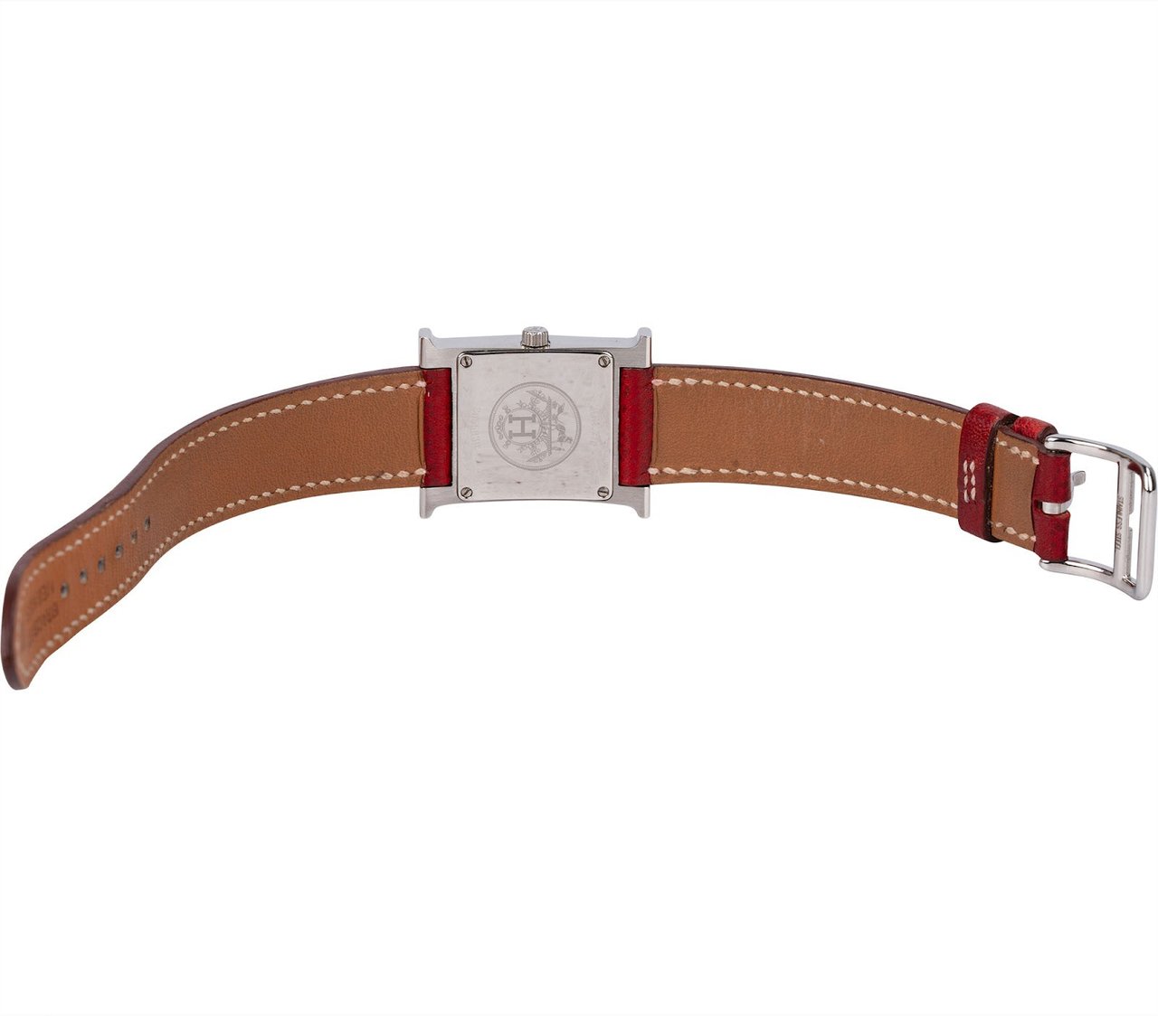 Hermès Silver Tone Heure H Women Watch HH1.210 Rood