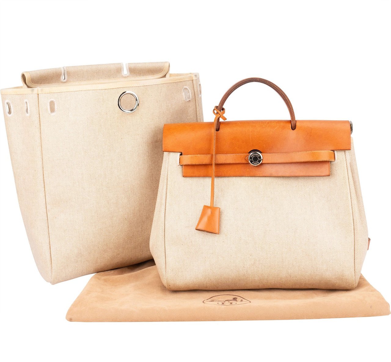 Hermès Hermès Classic Eolebag Herbag PM 2 in 1 Backpack Beige