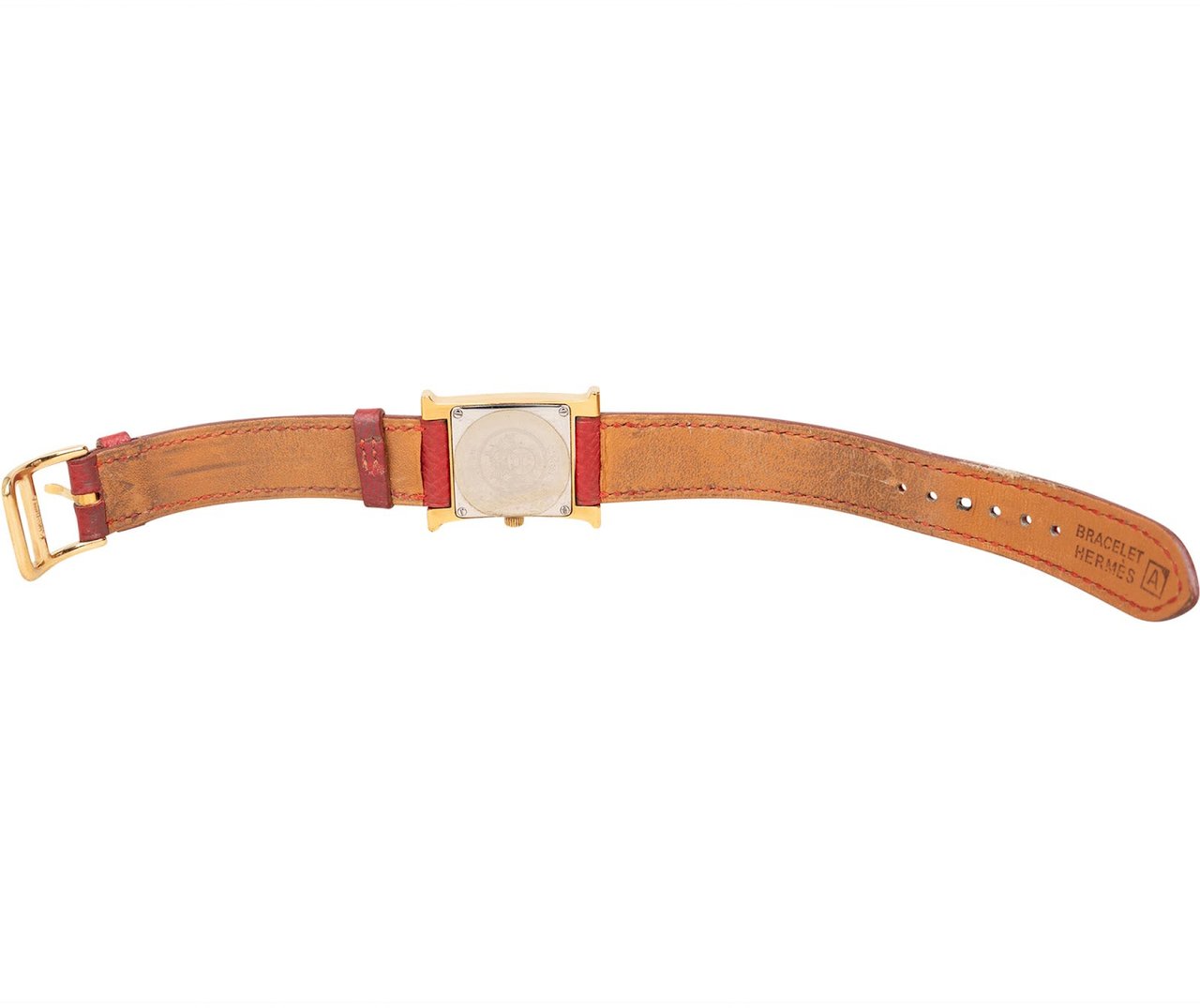 Hermès Gold Tone Heure H HH1.201 Women Watch Goud