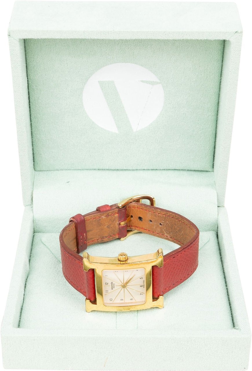 Hermès Gold Tone Heure H HH1.201 Women Watch Goud