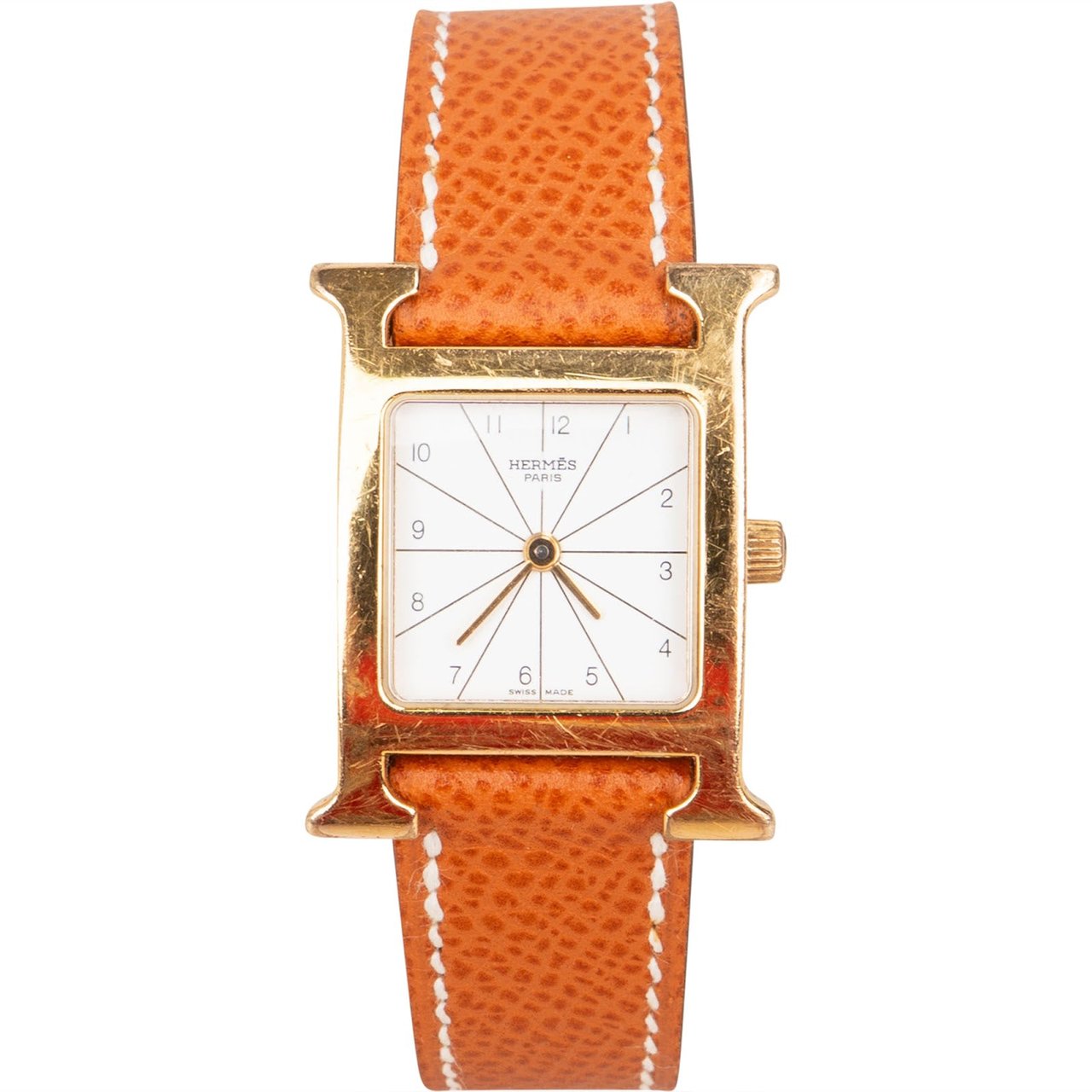 Hermès Hermès Gold Tone Heure H RS1.201 Watch Goud