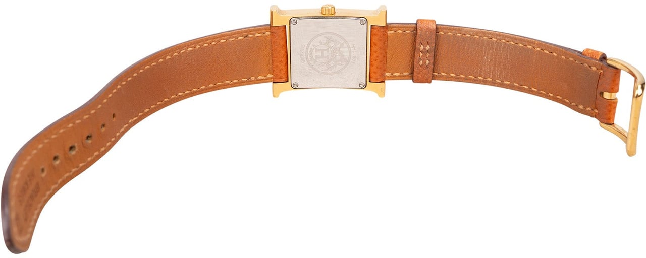 Hermès Gold Tone Heure H HH1.201 Women Watch Goud