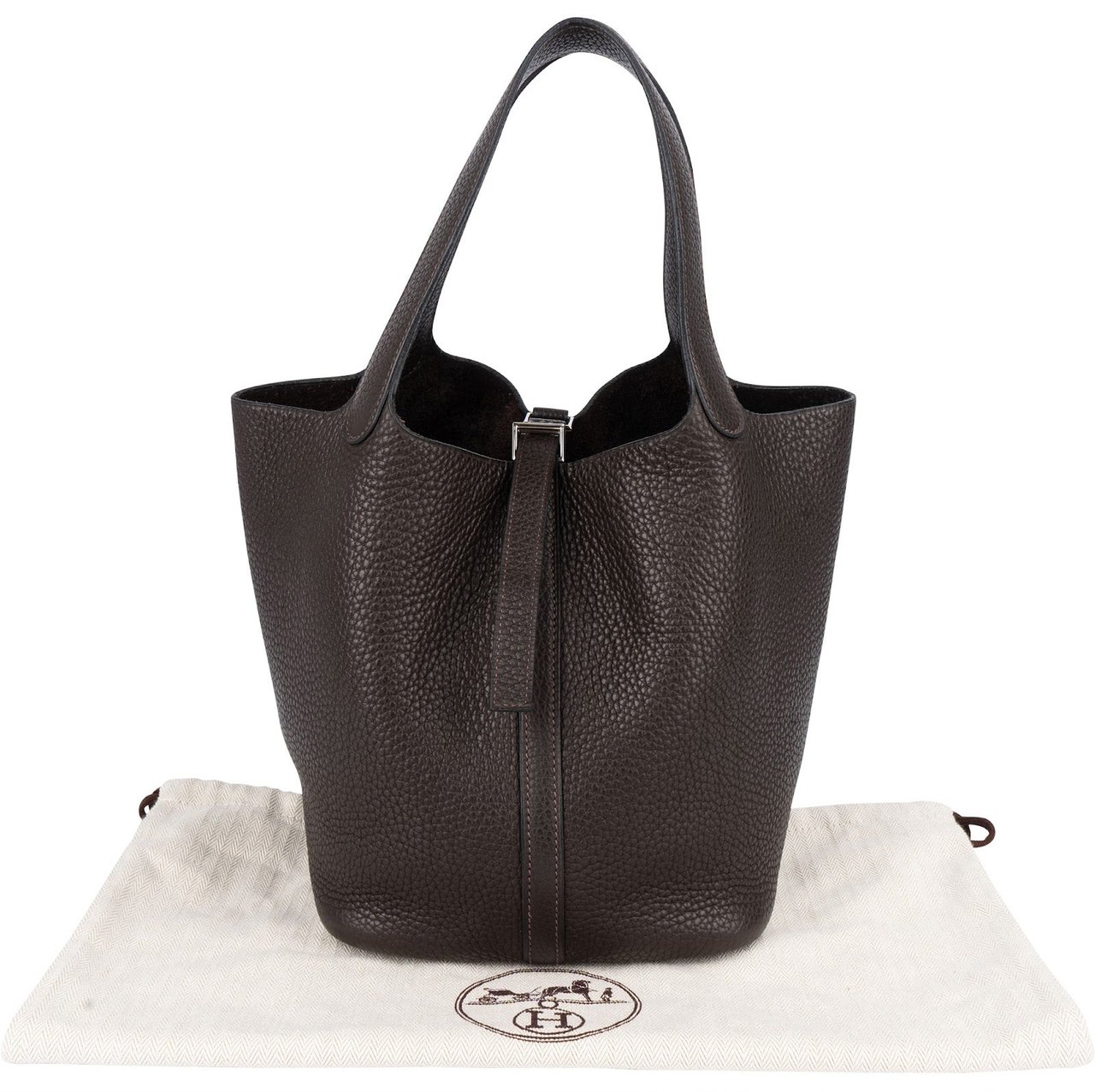 Hermès Hermès Brun Clemence Picotin Lock 22 (MM) Handbag Bruin