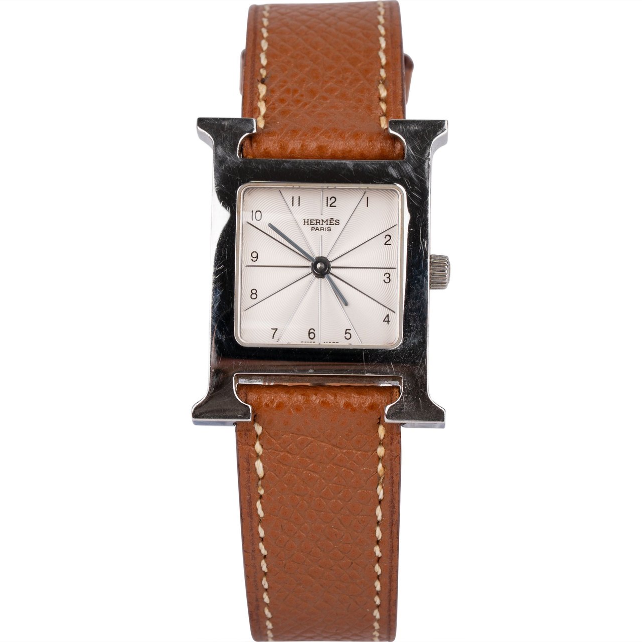 Hermès Hermès Silver Tone Heure H HH1.210N Women Watch Zilver