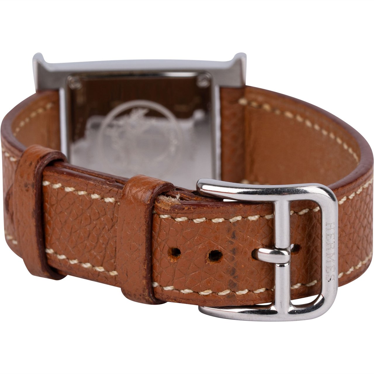 Hermès Hermès Silver Tone Heure H HH1.210N Women Watch Zilver