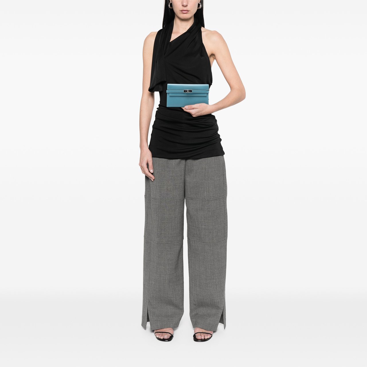 Hermès Epsom Kelly To Go Wallet Blauw