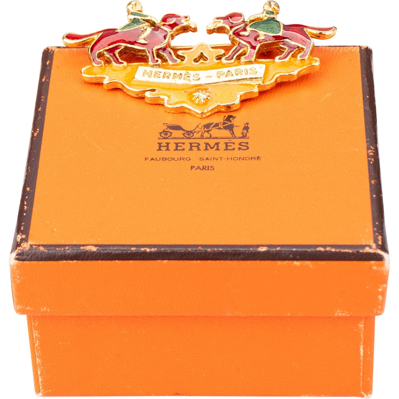 Hermès Hermès Early Girl & Dog Emaille Brooch Divers