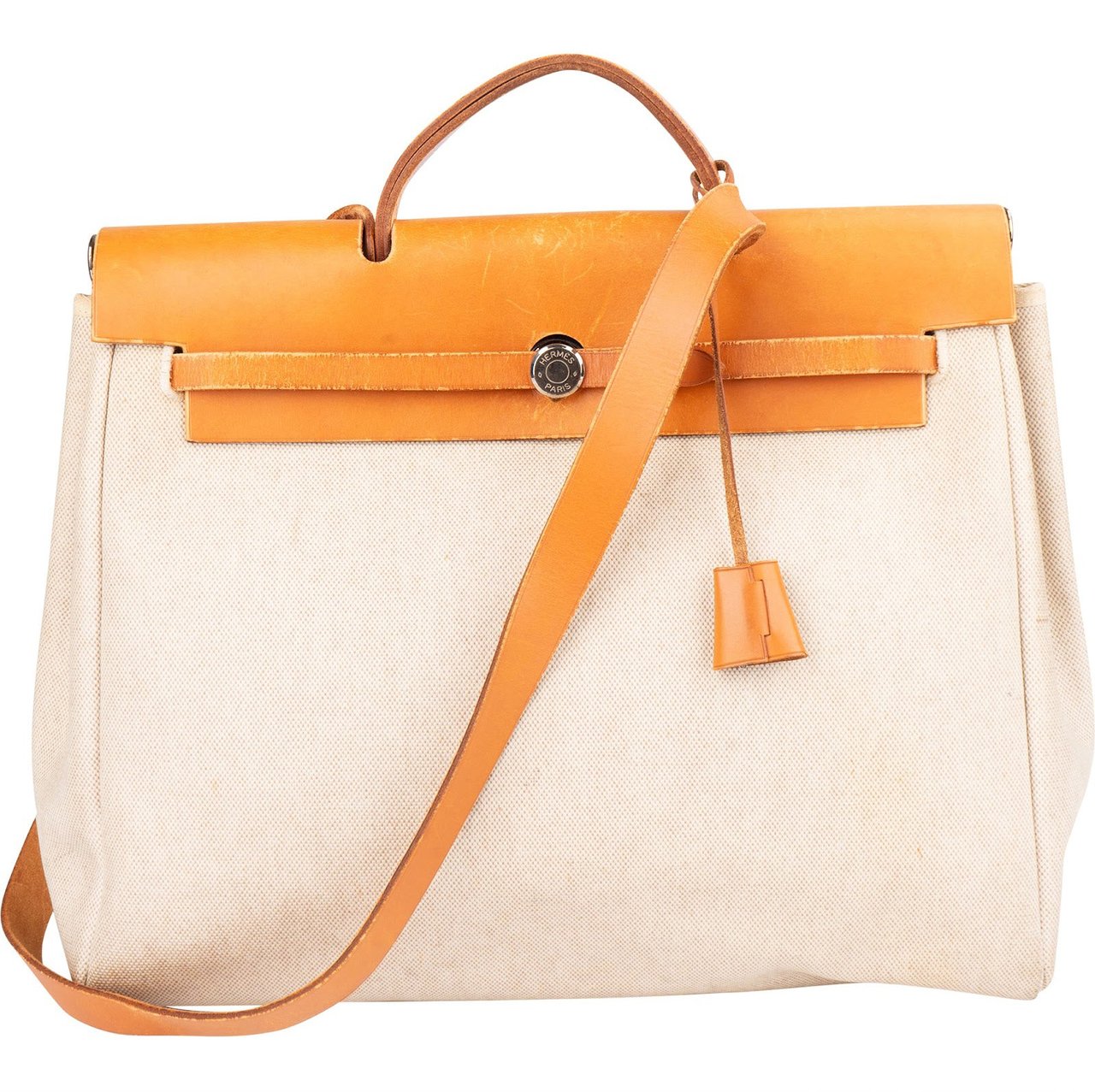 Hermès Hermès Classic Cotton Herbag 39 Handbag Beige