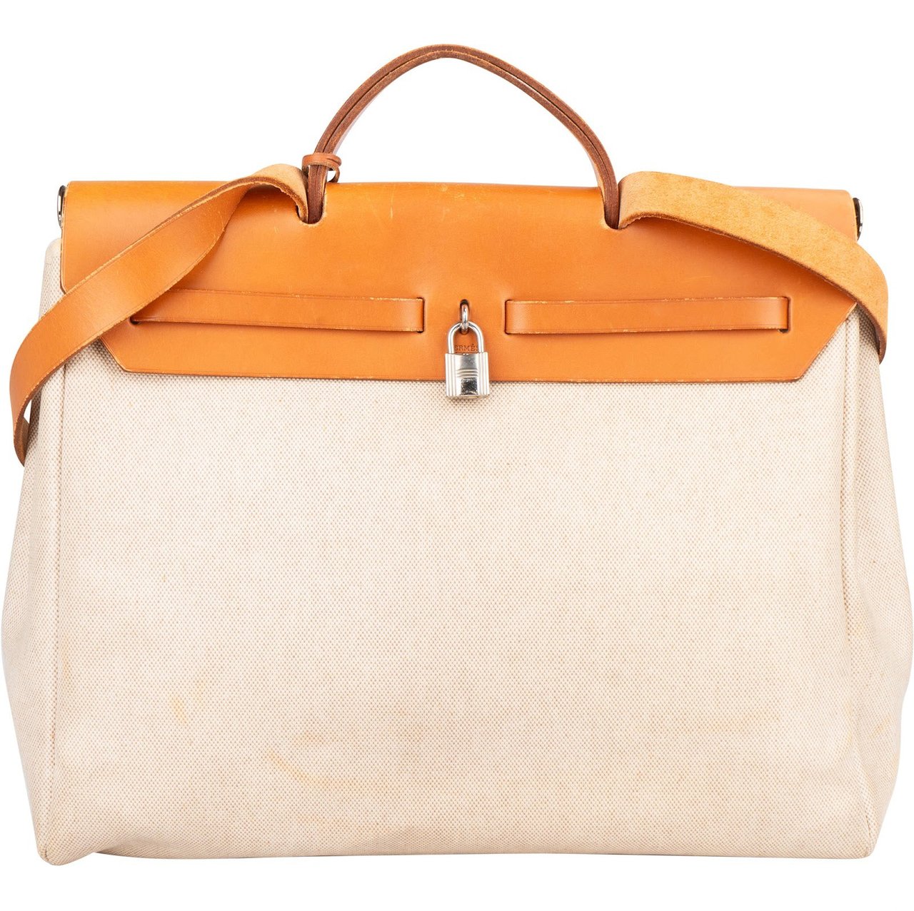 Hermès Hermès Classic Cotton Herbag 39 Handbag Beige