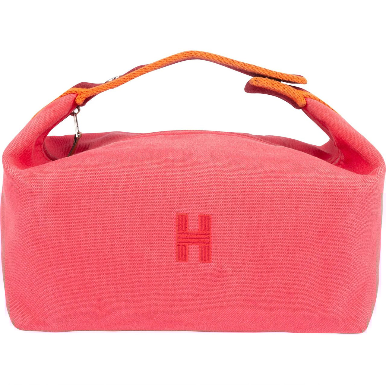 Hermès Hermès Canvas Bride-a-Brac Case Toiletry Bag Rood
