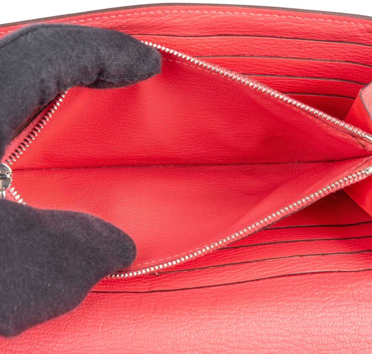 Hermès Hermès Bubble Gum Mysore Leather Kelly Wallet Rood