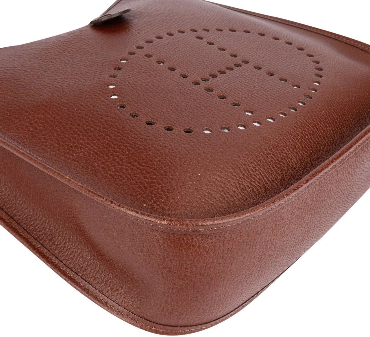 Hermès Hermès Brun Ardennes Leather Evelyne GM Crossbody Bag Bruin