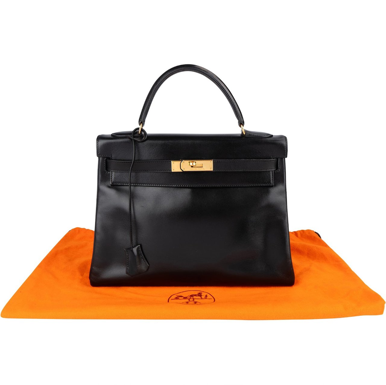 Hermès Hermès Box Calf Kelly 32 Handbag Zwart
