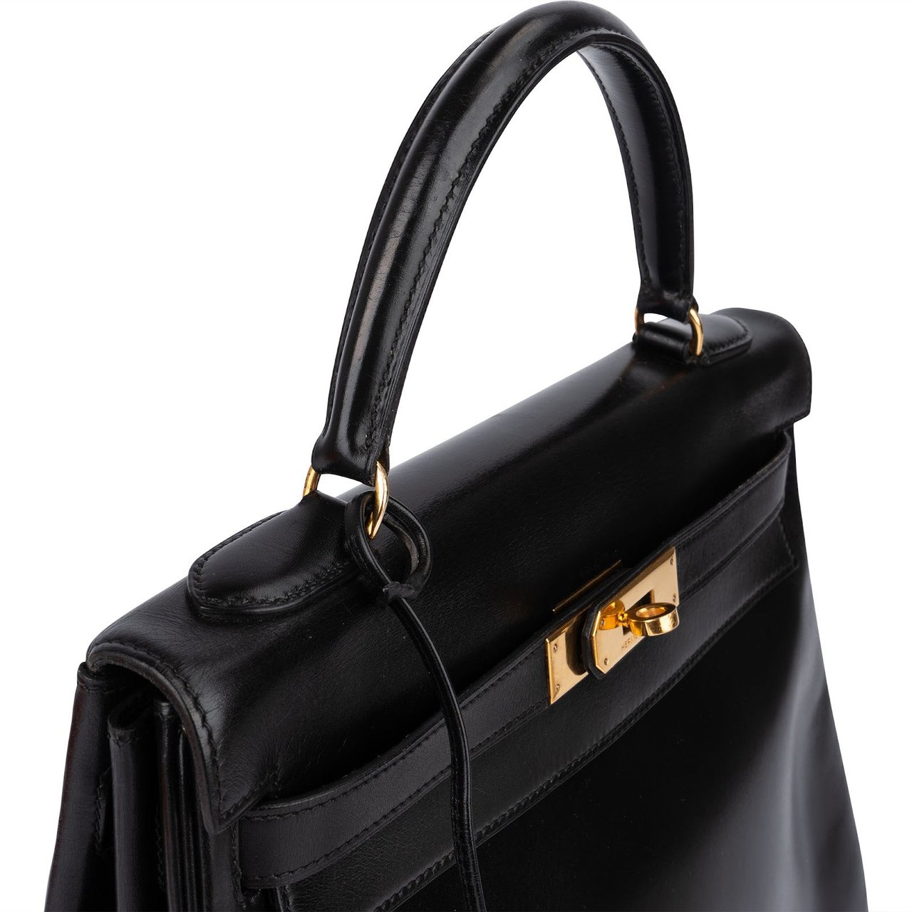 Hermès Hermès Box Calf Kelly 32 Handbag Zwart