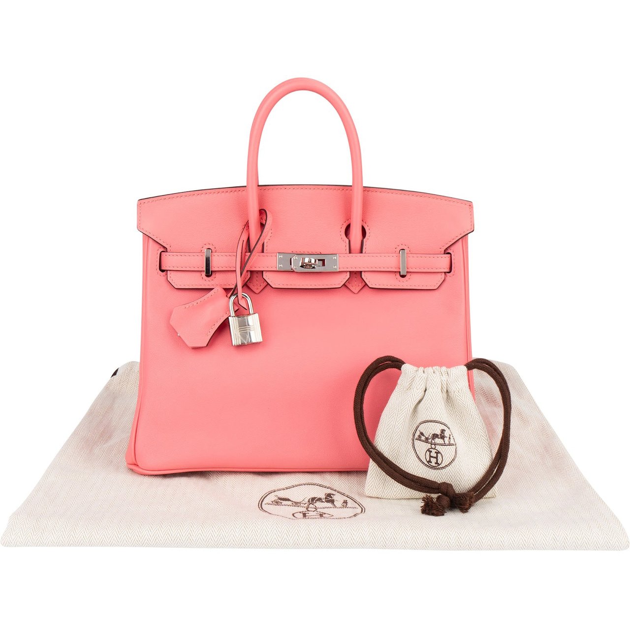 Hermès Swift Rose Azalee Birkin 25 Handbag Roze