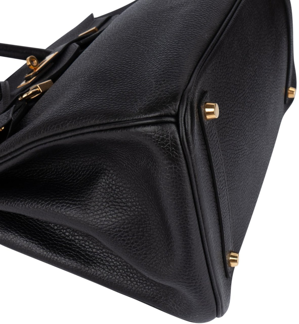 Hermès Hermès Noir Leather Birkin 35 Handbag Zwart