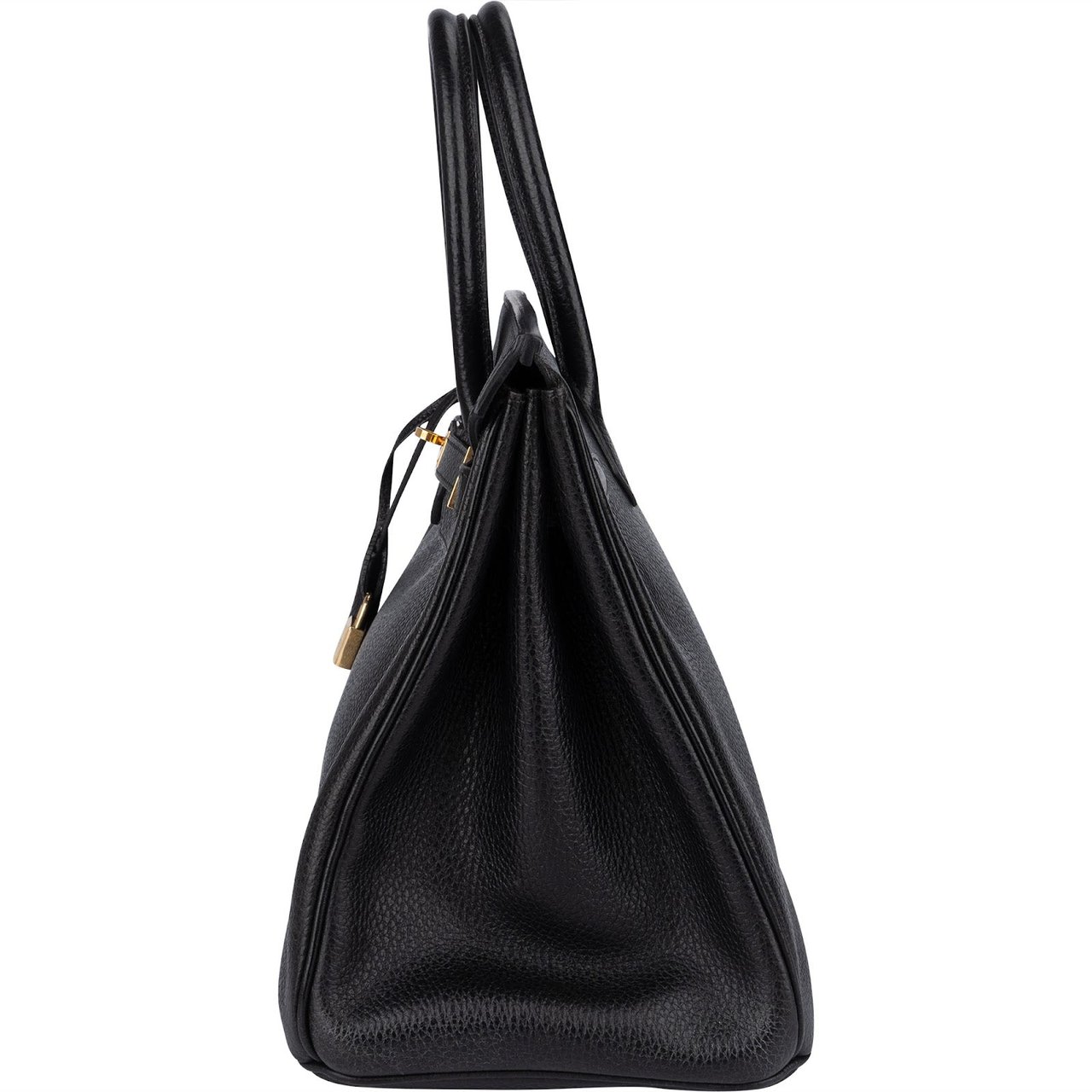 Hermès Hermès Noir Leather Birkin 35 Handbag Zwart