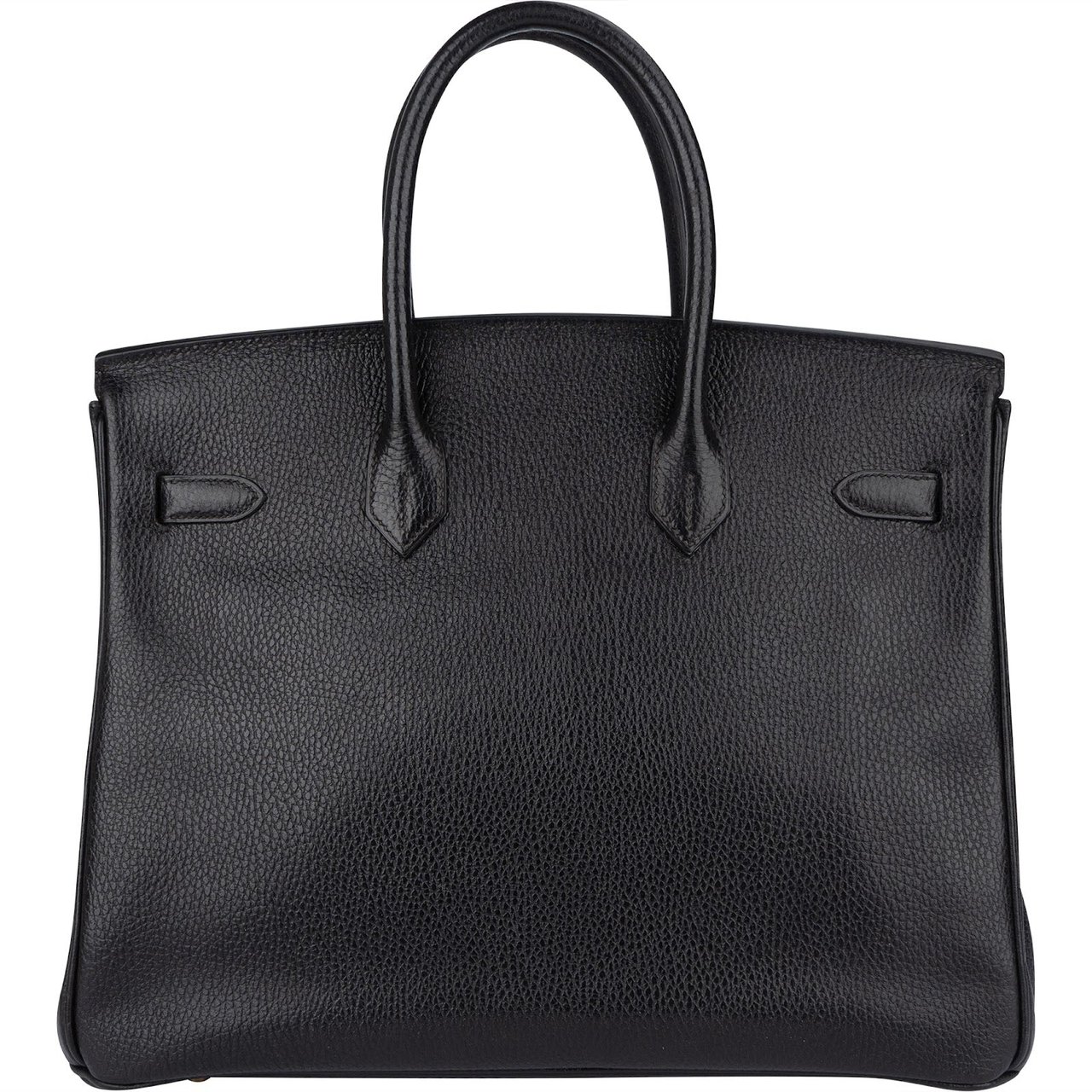 Hermès Hermès Noir Leather Birkin 35 Handbag Zwart