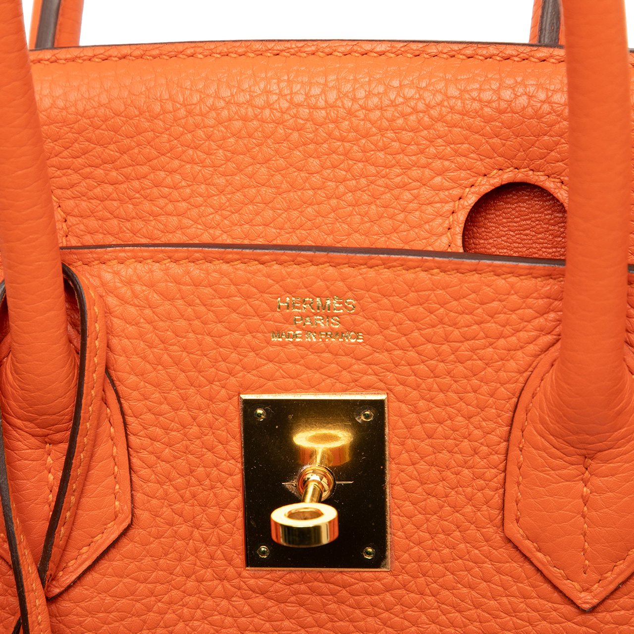 Hermès Clemence Birkin Retourne 30 Oranje