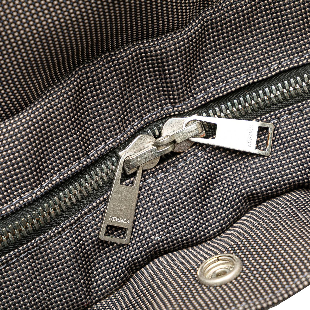Hermès Canvas Herline MM Grijs