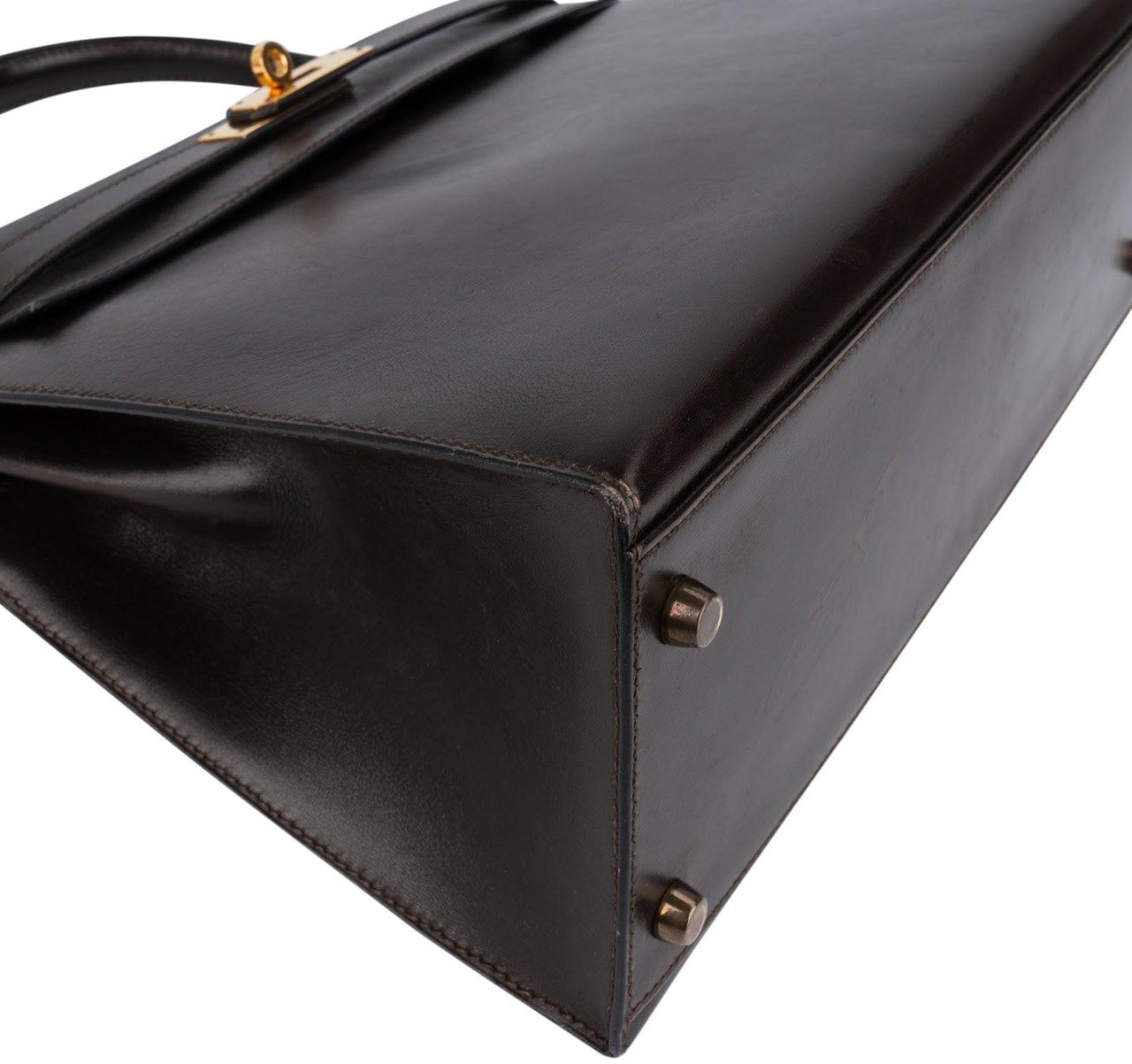 Hermès Hermès Box Calf Leather Kelly 32 Handbag Bruin