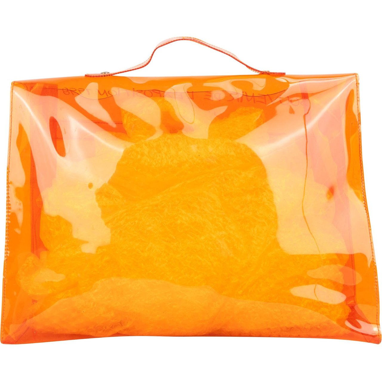 Hermès Hermès Vinyl Transparent Kelly Souvenir 1998 Handbag Oranje