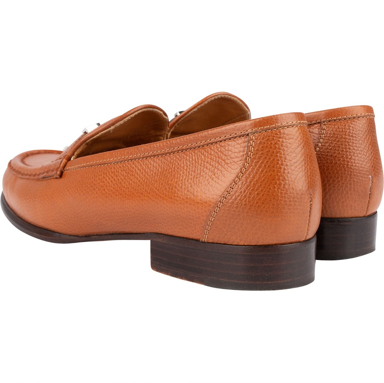 Hermès Brown Grained Leather Paris Mokassins Loafers (36) Bruin