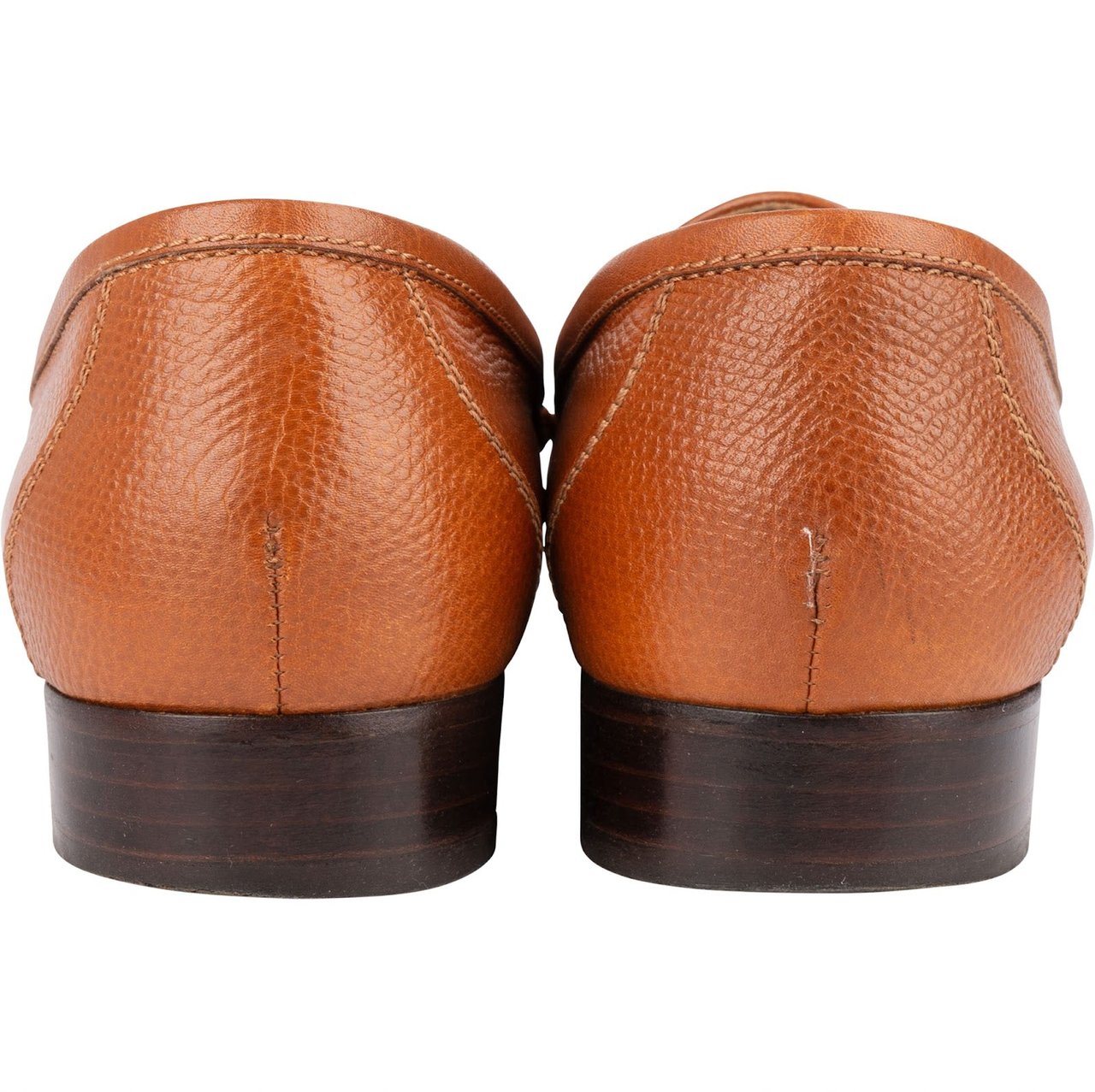 Hermès Brown Grained Leather Paris Mokassins Loafers (36) Bruin
