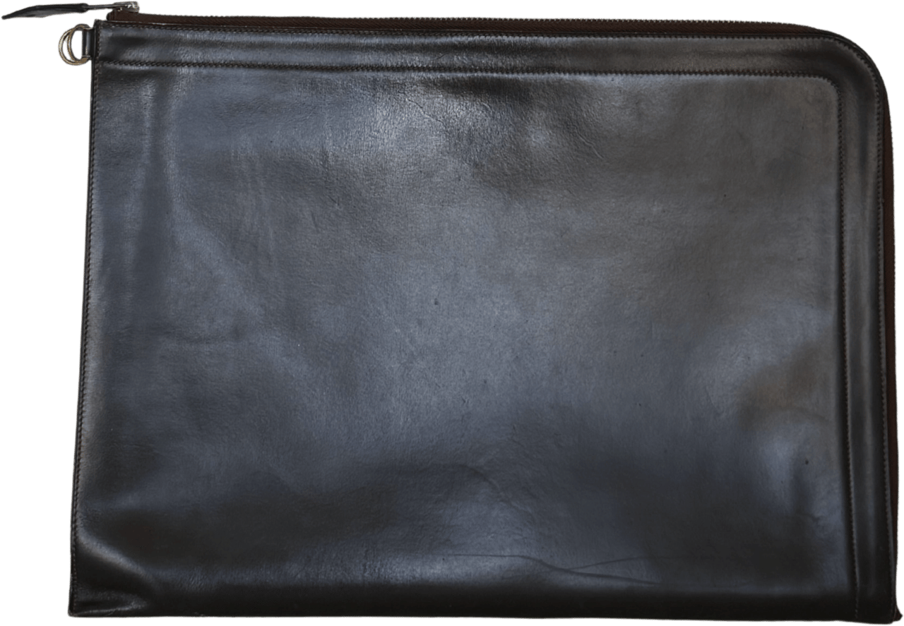 Hermès Hermès Aktentasche Leder dunkelbraun Vintage 1980 / akzeptabel Bruin