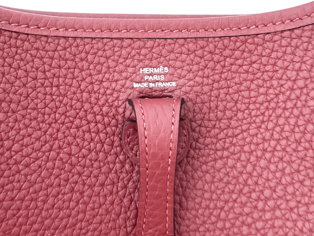 Hermès Hermès 16 Amazone Clemence/Sangle Rot Orange Paladium Fullset / neuwertig Rood