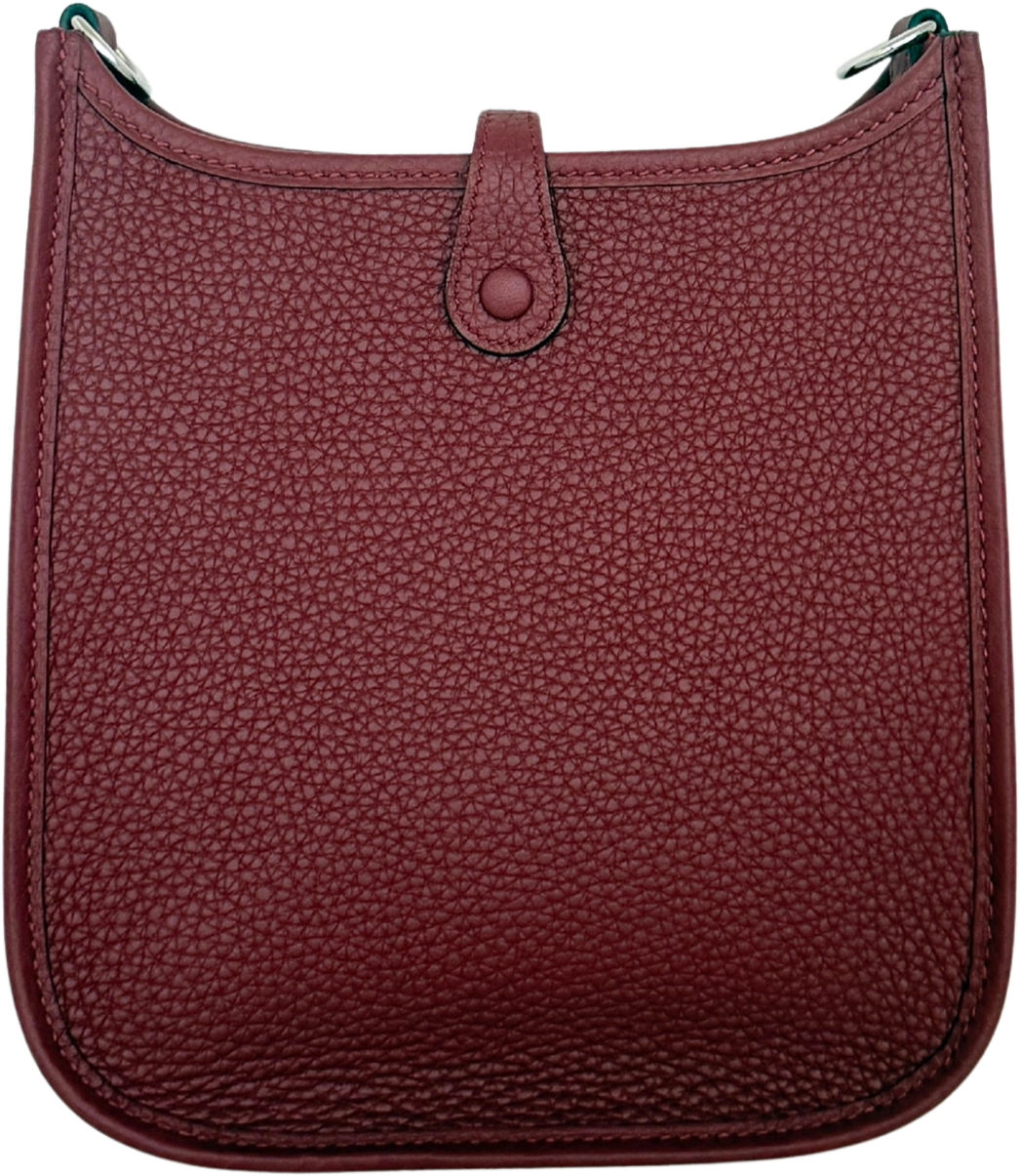 Hermès Hermès 16 Amazone Clemence/Sangle Rot Orange Paladium Fullset / neuwertig Rood