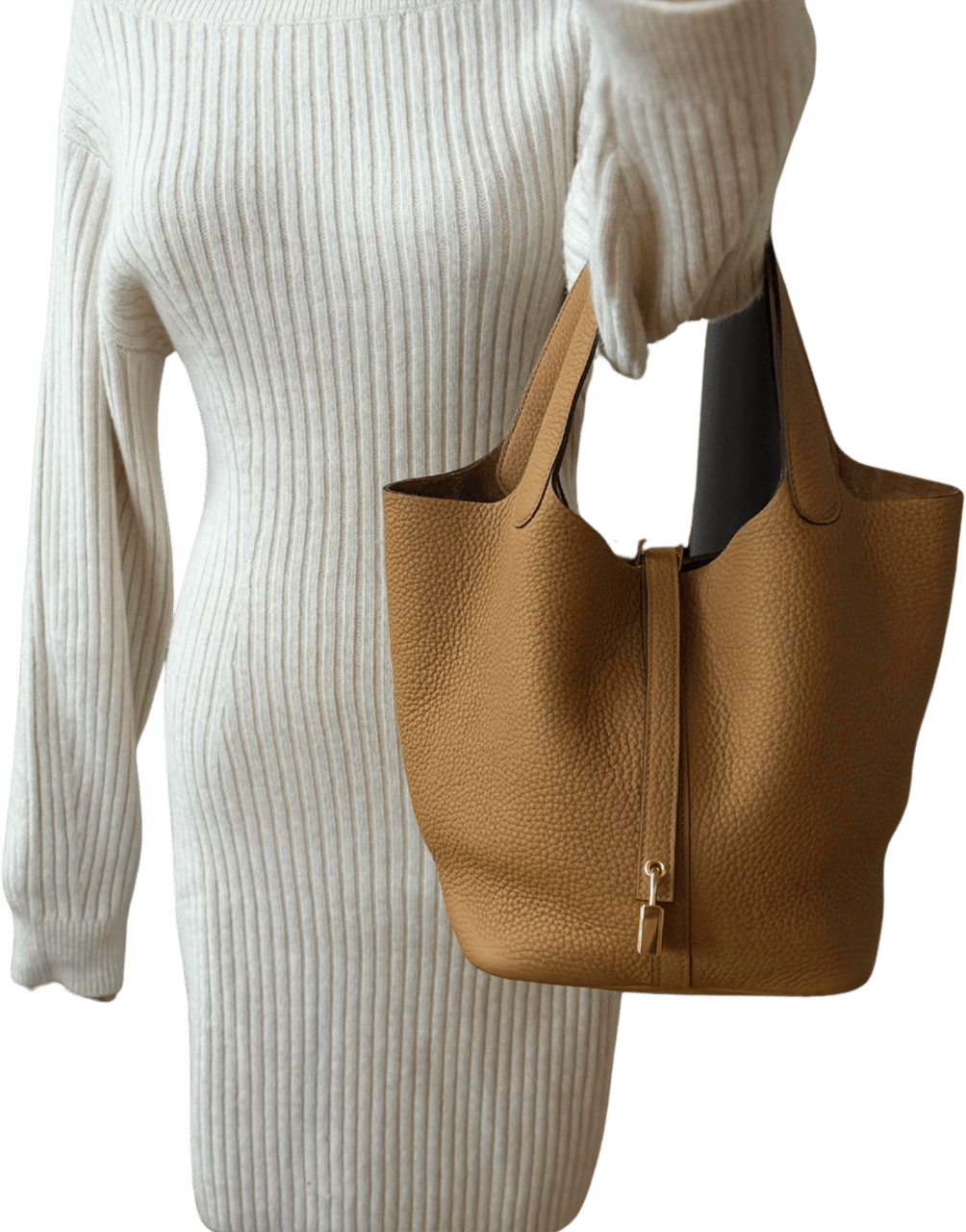 Hermès Hermès Picotin Lock 22 Taurillon Clemence Biscuit Fullset Bruin