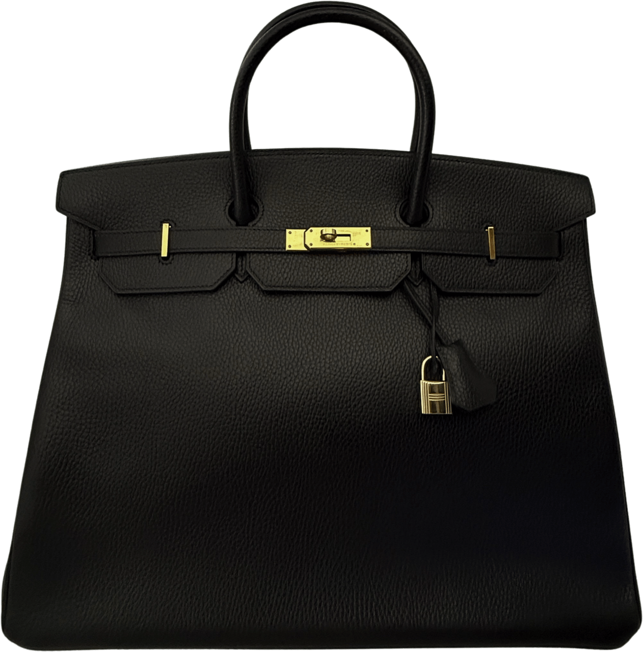 Hermès Hermès Birkin Bag 40 Clémence Leder Schwarz Gold Hardware 1998 / sehr gut Zwart