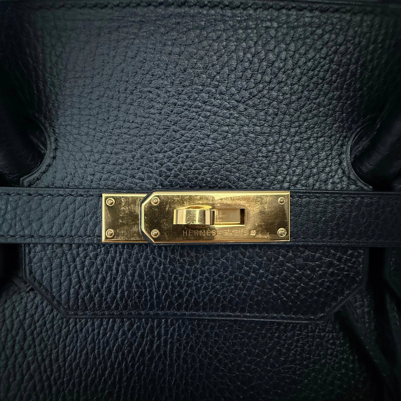 Hermès Hermès Birkin Bag 40 Clémence Leder Schwarz Gold Hardware 1998 / sehr gut Zwart