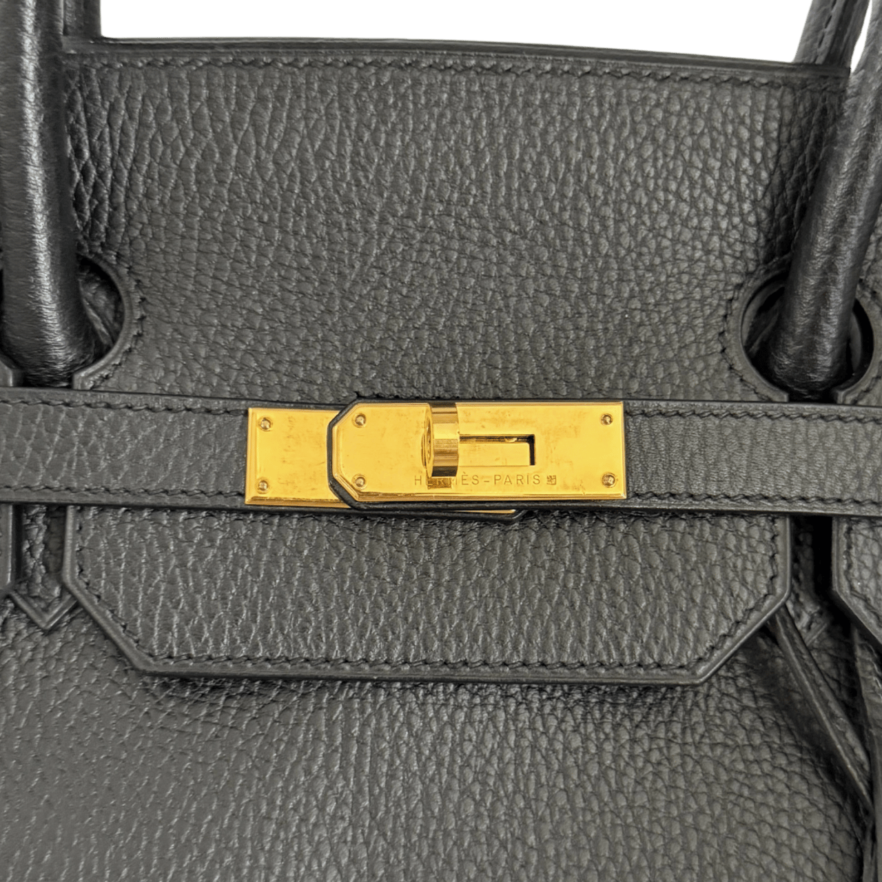Hermès Hermès Birkin Bag 40 Clémence Leder Schwarz Gold Hardware 1998 / sehr gut Zwart