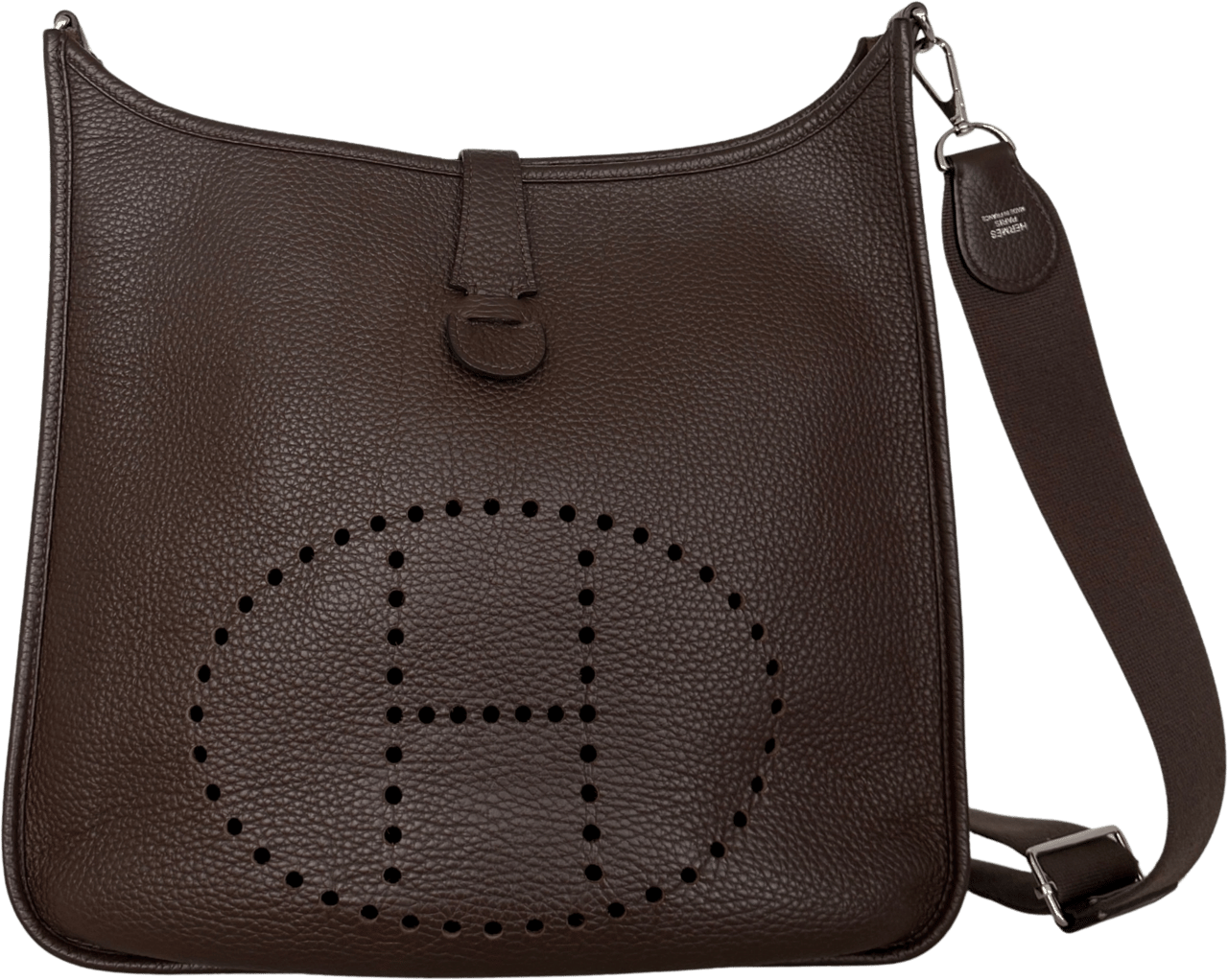 Hermès Hermès Evelyne 33 Taurillon Clemence Argile Fullset / sehr gut Bruin