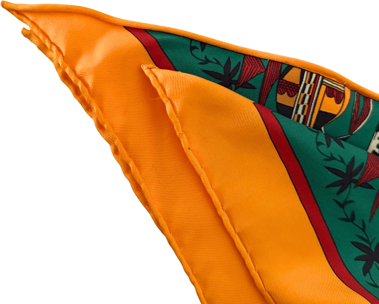 Hermès Hermès Dreieckstuch Kashina Orange Gelb / sehr gut Oranje