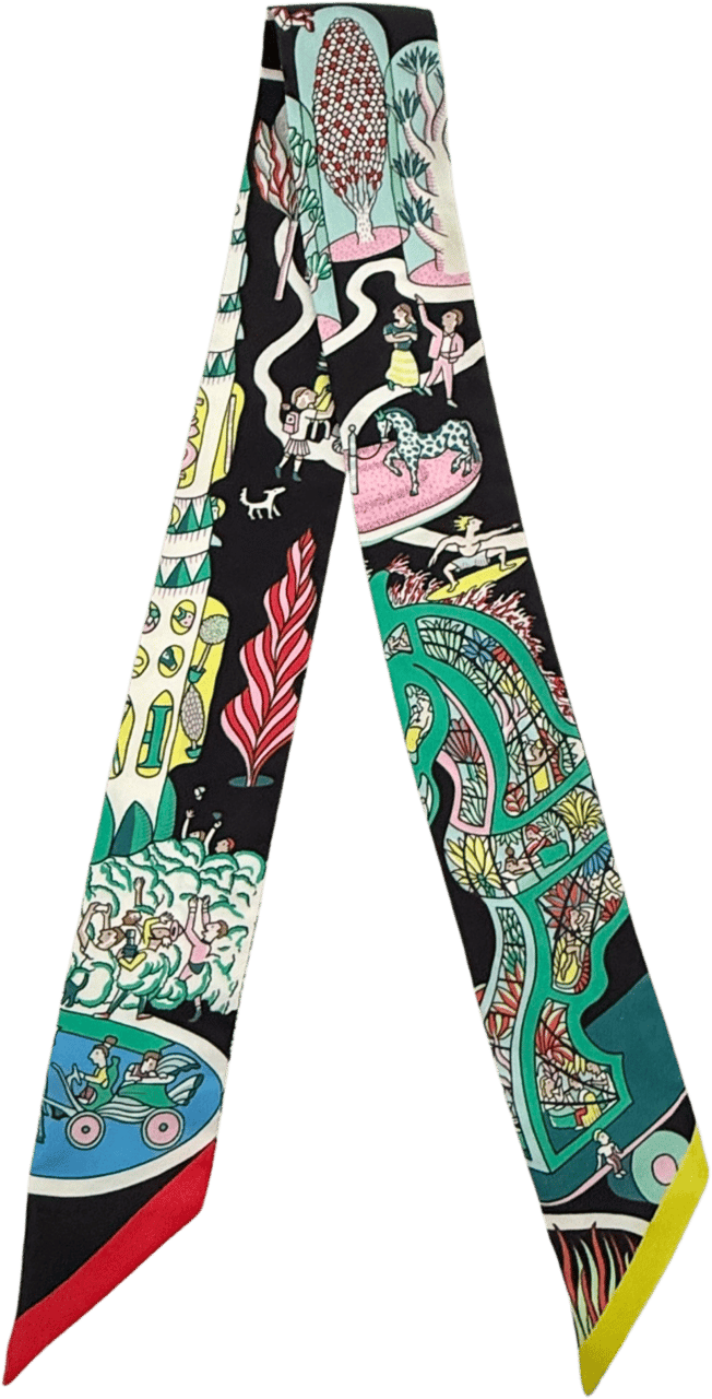 Hermès Hermès Twilly Weltausstellung schwarz / sehr gut Zwart