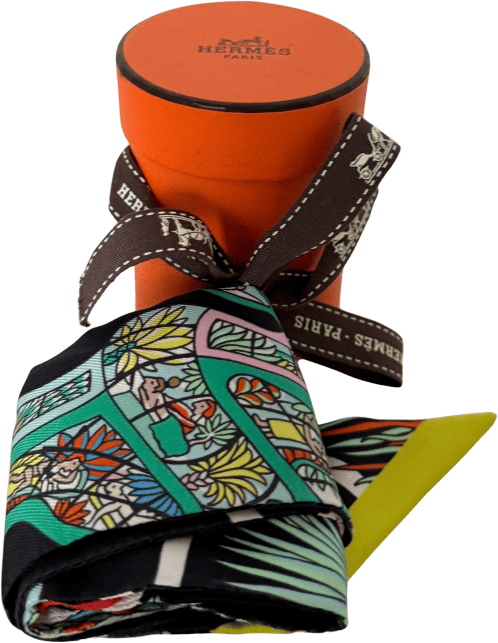 Hermès Hermès Twilly Weltausstellung schwarz / sehr gut Zwart