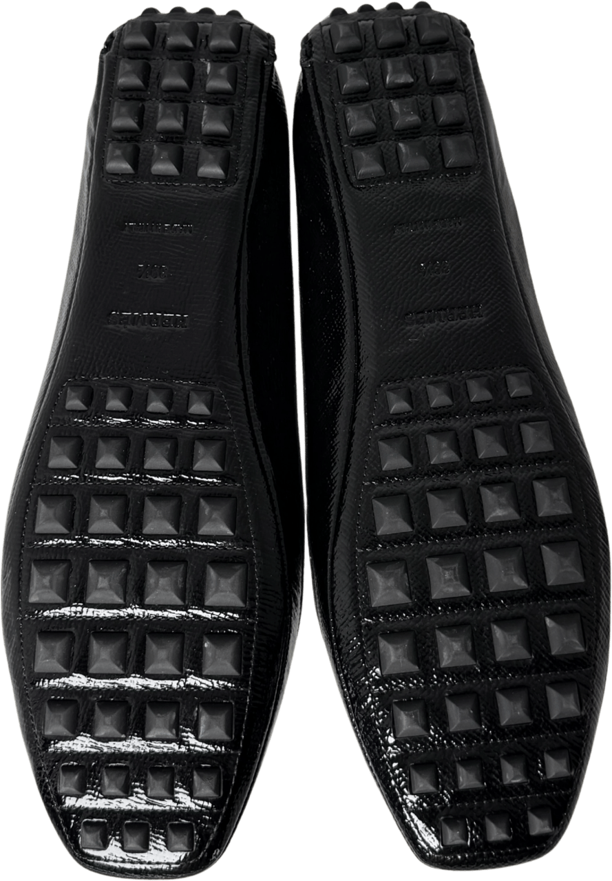 Hermès Hermès Liberty Ballerinas Größe 39 1/2 Schwarz / sehr gut Zwart