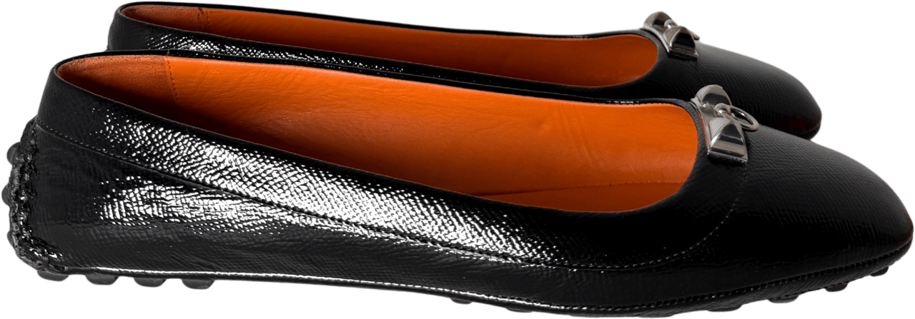 Hermès Hermès Liberty Ballerinas Größe 39 1/2 Schwarz / sehr gut Zwart