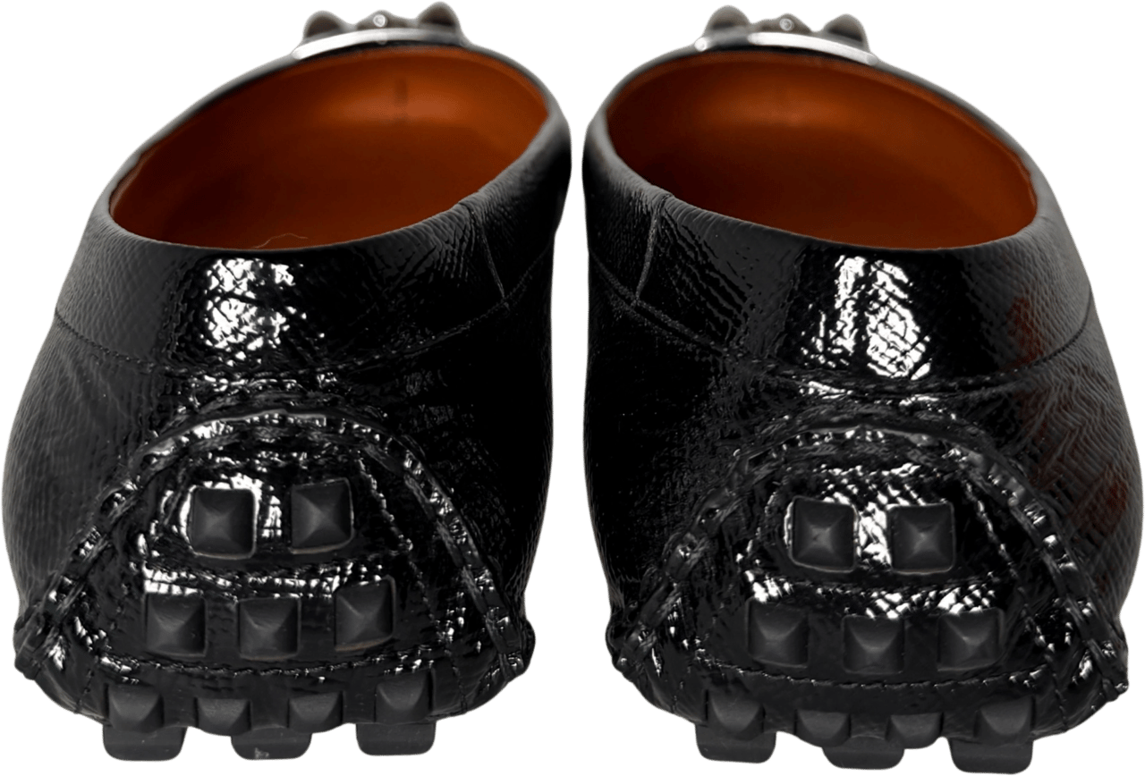 Hermès Hermès Liberty Ballerinas Größe 39 1/2 Schwarz / sehr gut Zwart