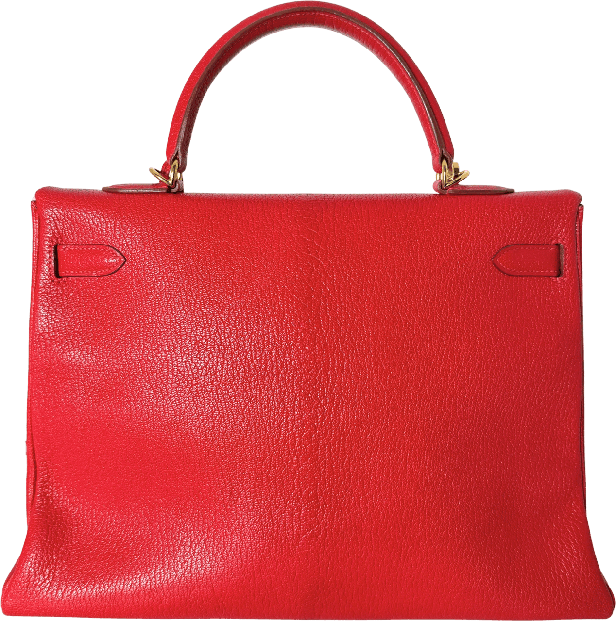 Hermès Hermès Vintage Chèvre Mysore Retourné 35 Kelly Bag Rouge Vif goldene Hardware / sehr gut Rood