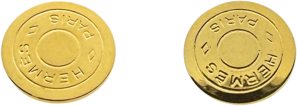 Hermès Hermès Clou de Selle Clip on Ohrringe Gold / sehr gut Goud