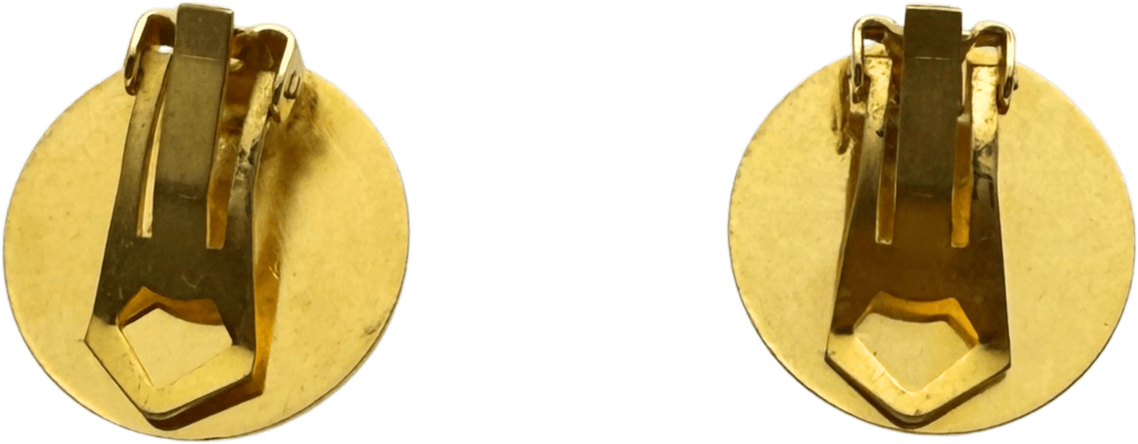 Hermès Hermès Clou de Selle Clip on Ohrringe Gold / sehr gut Goud