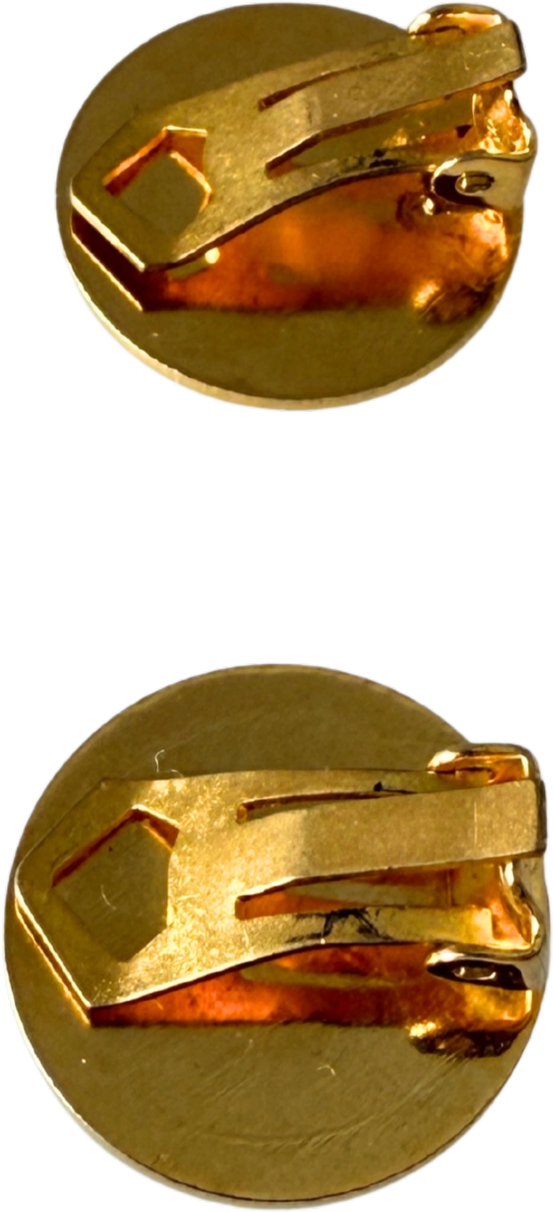 Hermès Hermès Clou de Selle Clip on Ohrringe Gold / sehr gut Goud