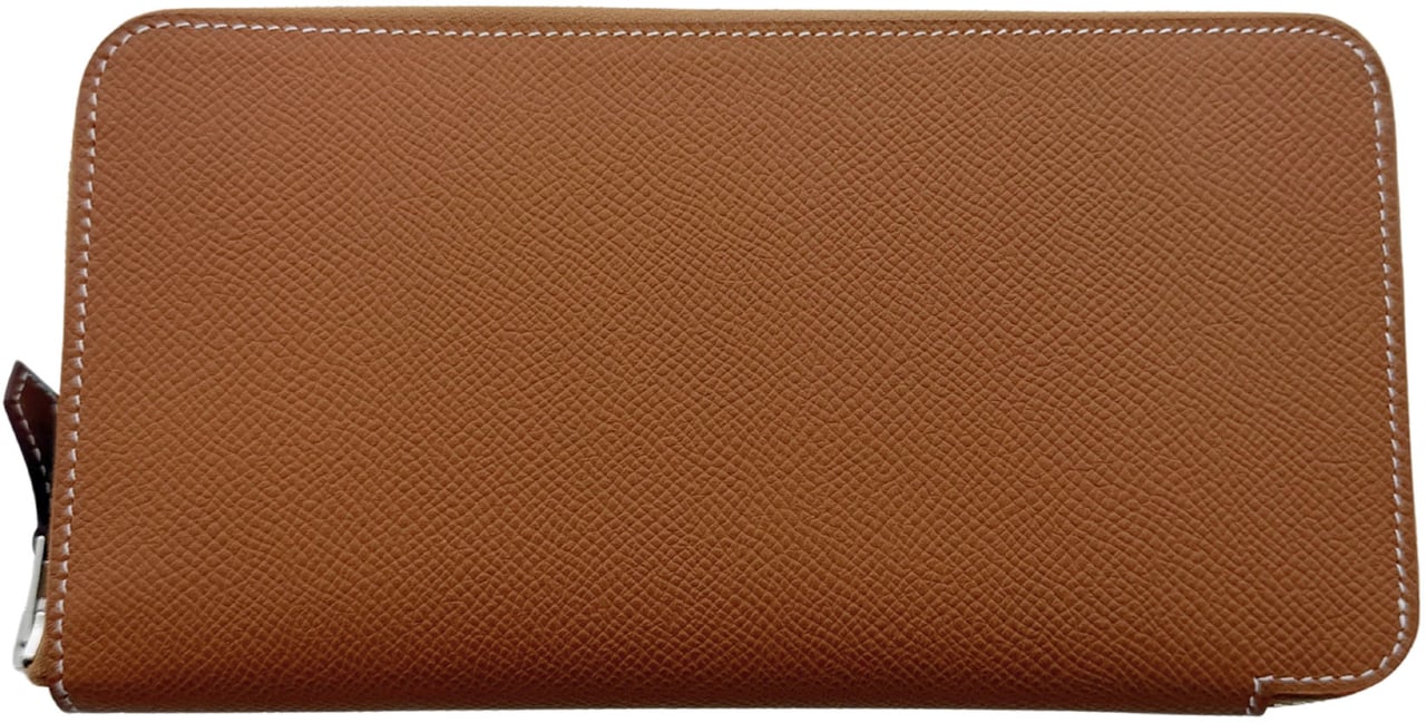 Hermès Hermès Silk'In Classique Brieftasche Epsom Leder braun Fullset / neuwertig Bruin