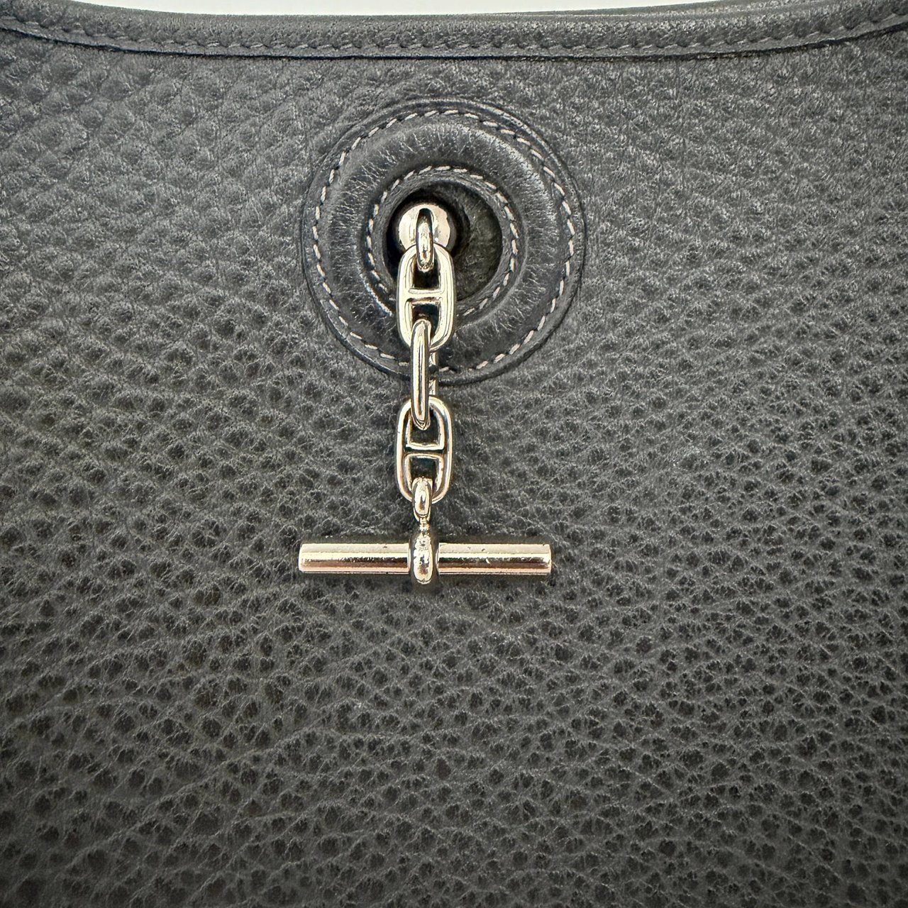 Hermès Vespa PM Vintage Clemence Leather Dark Gray / Very Good Grijs