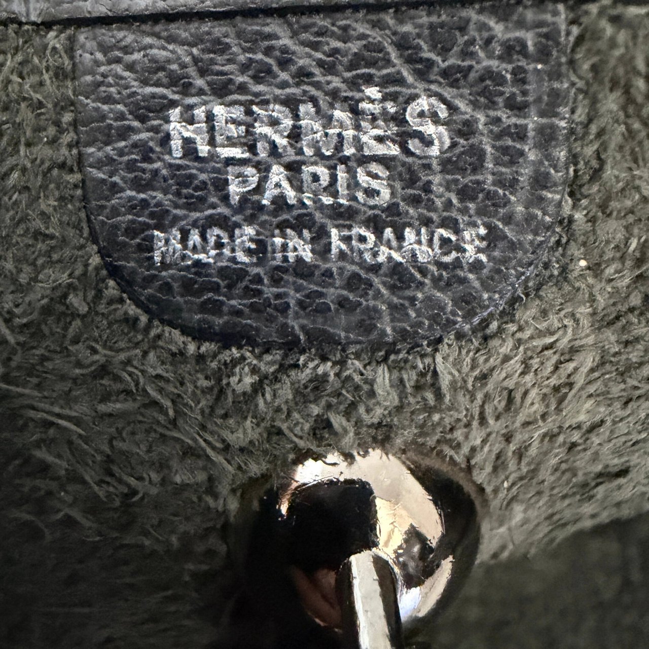 Hermès Vespa PM Vintage Clemence Leather Dark Gray / Very Good Grijs